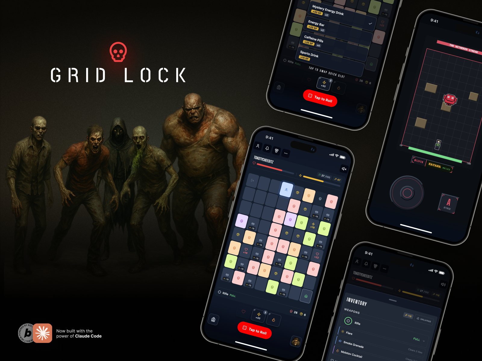 Gridlock game app design cover