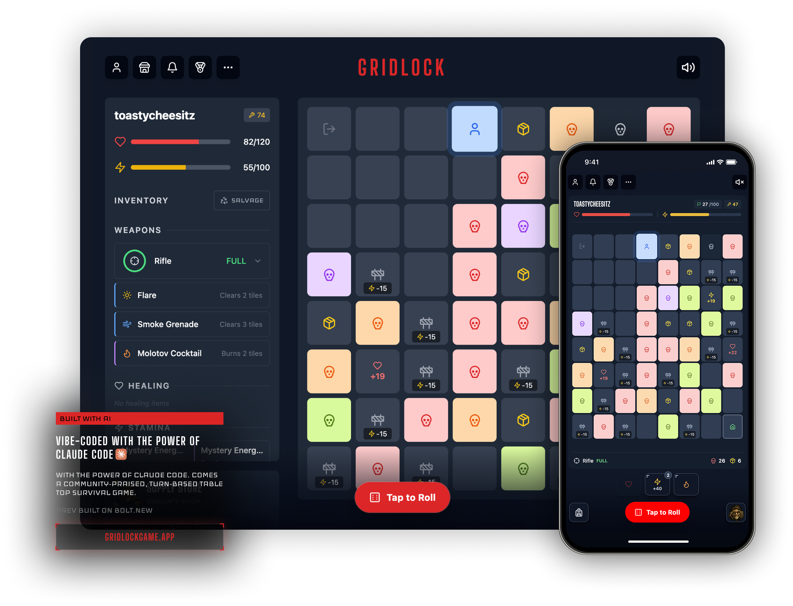 Gridlock game app design end