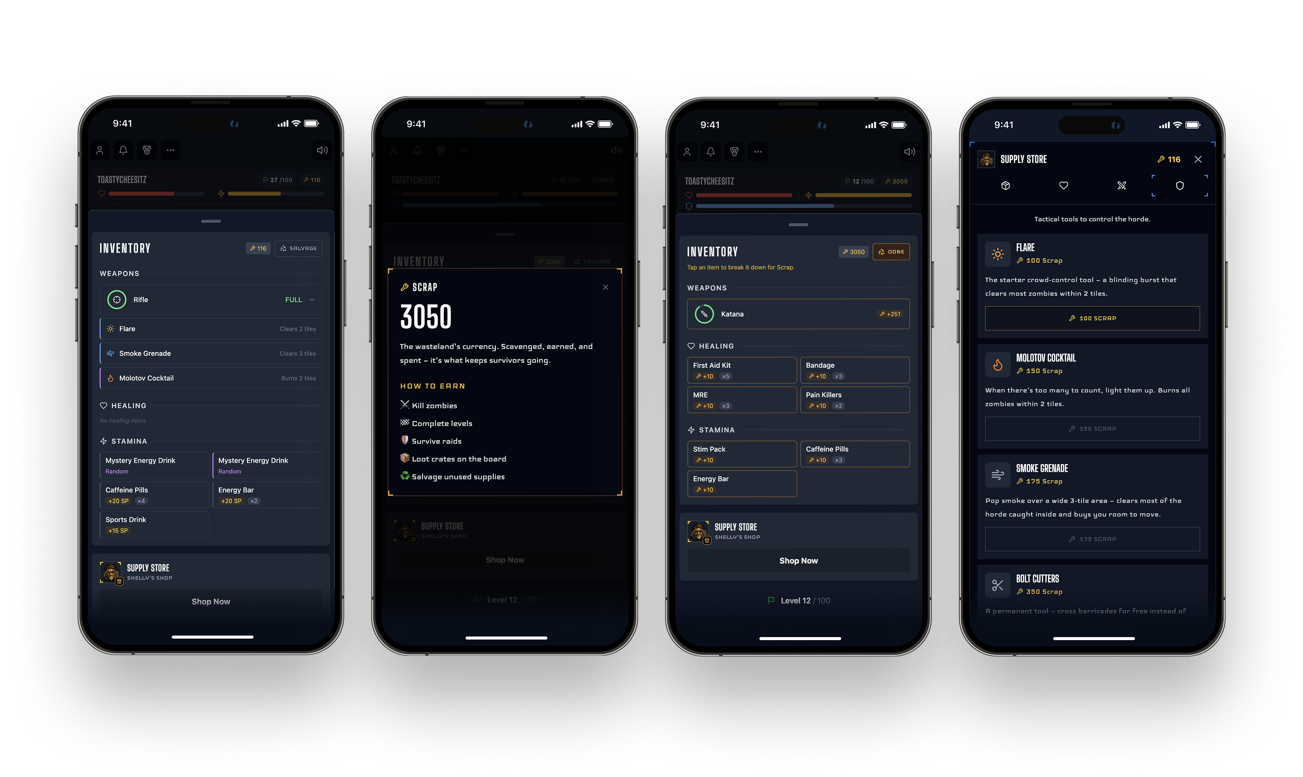 Gridlock game app design inventory